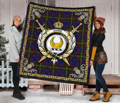 Durie Tartan Crest Premium Quilt - Celtic Thistle Style