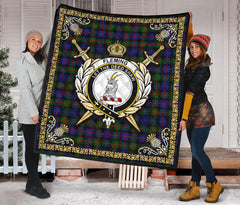 Fleming Tartan Crest Premium Quilt - Celtic Thistle Style