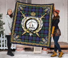 Fletcher Modern Tartan Crest Premium Quilt - Celtic Thistle Style