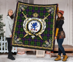 Forsyth Modern Tartan Crest Premium Quilt - Celtic Thistle Style