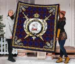 Home Modern Tartan Crest Premium Quilt - Celtic Thistle Style