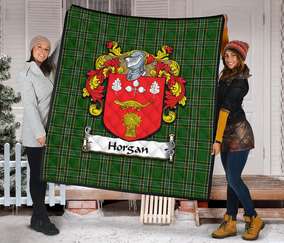 Horgan Family Tartan Crest Quilt