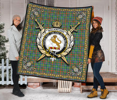 MacKintosh Hunting Ancient Tartan Crest Premium Quilt - Celtic Thistle Style