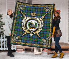 MacLaren Ancient Tartan Crest Premium Quilt - Celtic Thistle Style