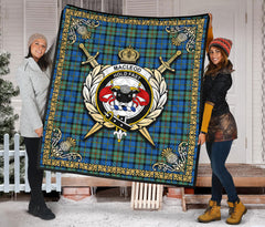 MacLeod of Harris Ancient Tartan Crest Premium Quilt - Celtic Thistle Style