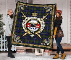 MacLeod of Harris Modern Tartan Crest Premium Quilt - Celtic Thistle Style