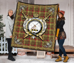 MacMillan Old Weathered Tartan Crest Premium Quilt - Celtic Thistle Style