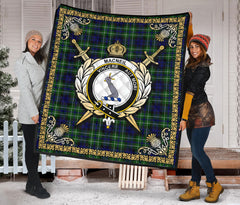 MacNeil of Colonsay Modern Tartan Crest Premium Quilt - Celtic Thistle Style