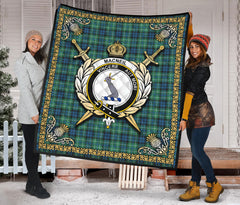 MacNeill of Colonsay Ancient Tartan Crest Premium Quilt - Celtic Thistle Style