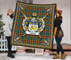 Mcvey Tartan Crest Premium Quilt - Celtic Thistle Style