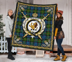 Newlands Tartan Crest Premium Quilt - Celtic Thistle Style