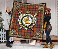 Nicolson Ancient Tartan Crest Premium Quilt - Celtic Thistle Style