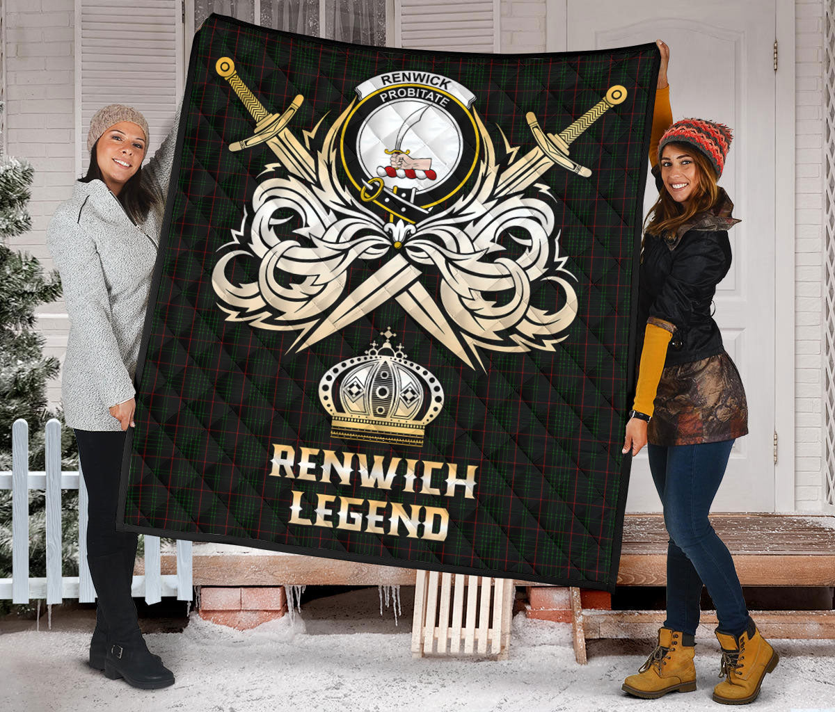 Renwick Tartan Crest Legend Gold Royal Premium Quilt