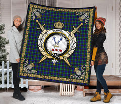 Sempill Modern Tartan Crest Premium Quilt - Celtic Thistle Style