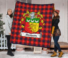 Simpson Family Tartan Crest Quilt