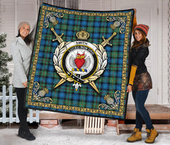 Smith Ancient Tartan Crest Premium Quilt - Celtic Thistle Style