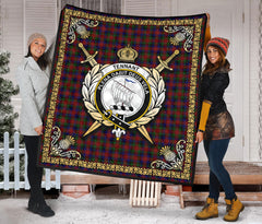 Tennant Tartan Crest Premium Quilt - Celtic Thistle Style