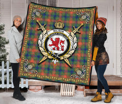 Wilson Ancient Tartan Crest Premium Quilt - Celtic Thistle Style