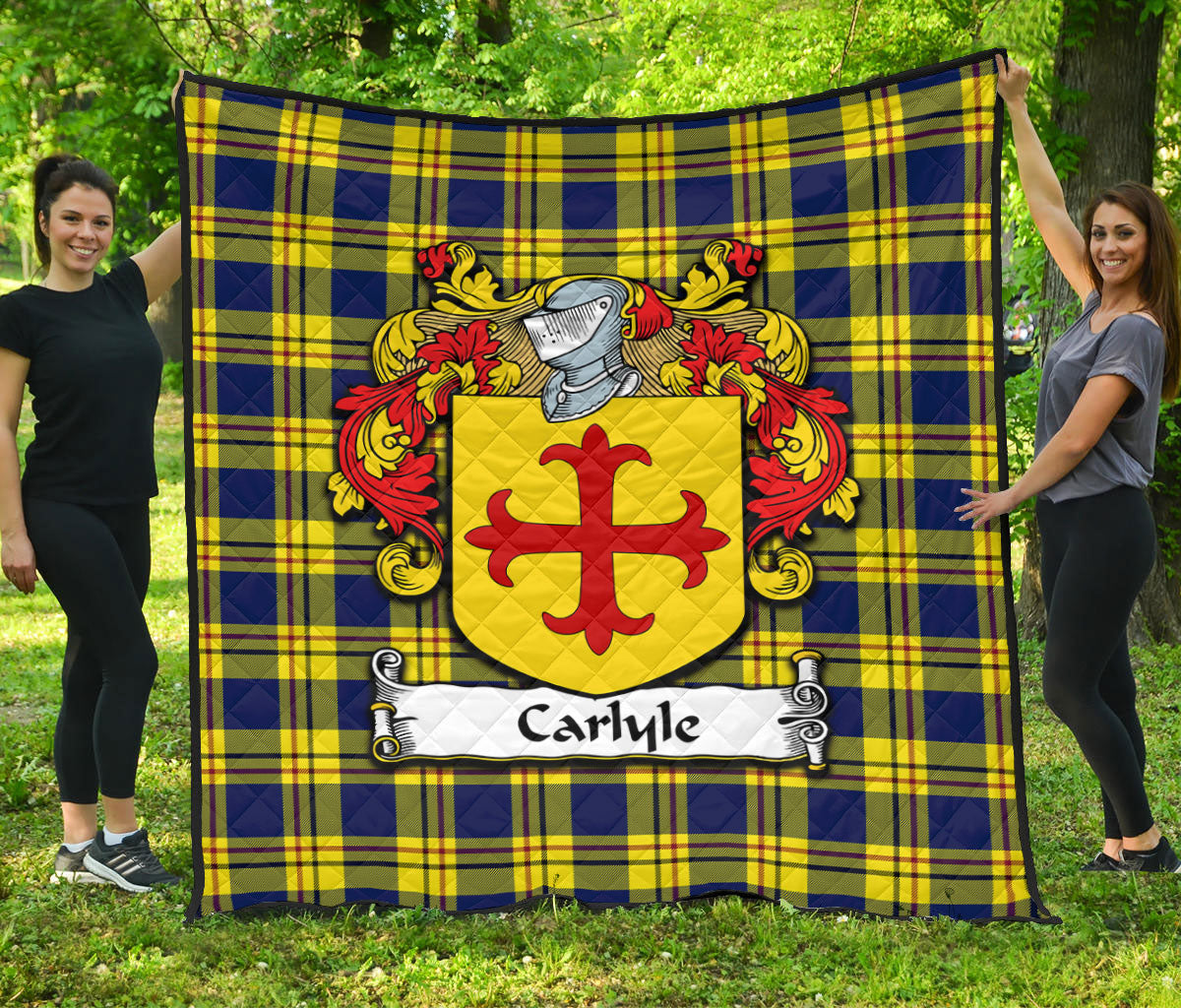 Carlyle Family Tartan Crest Quilt