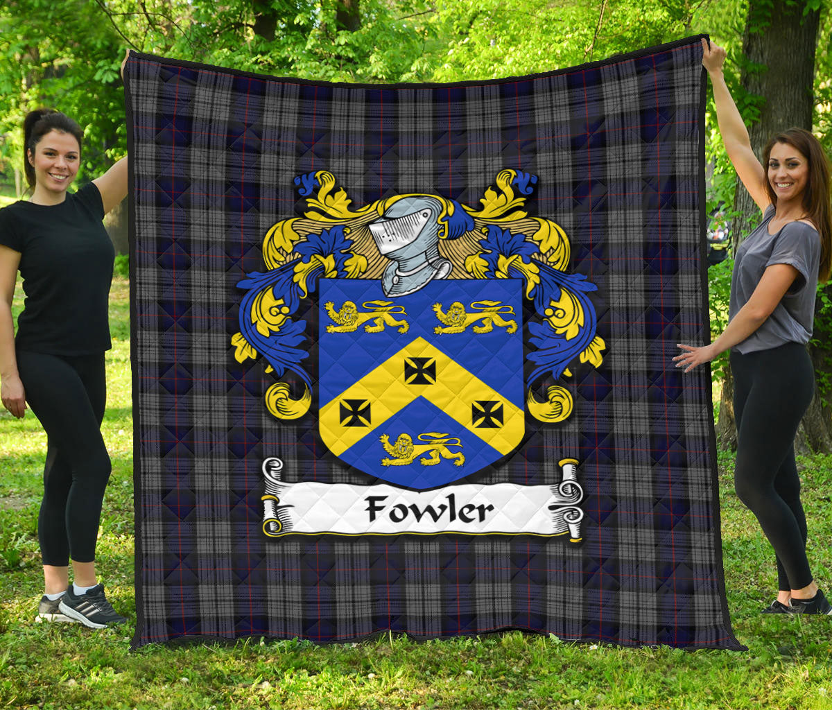 Fowler Family Tartan Crest Quilt