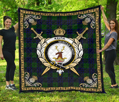 Keith Modern Tartan Crest Premium Quilt - Celtic Thistle Style