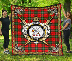 Lennox Tartan Crest Premium Quilt - Celtic Thistle Style