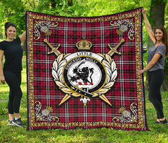 Little Tartan Crest Premium Quilt - Celtic Thistle Style