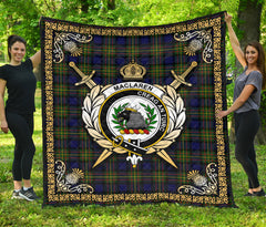 MacLaren Modern Tartan Crest Premium Quilt - Celtic Thistle Style