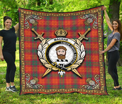 MacNab Ancient Tartan Crest Premium Quilt - Celtic Thistle Style