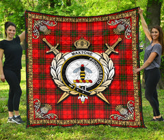 Maxtone Tartan Crest Premium Quilt - Celtic Thistle Style