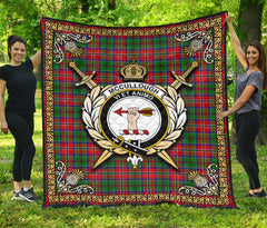 McCullough Tartan Crest Premium Quilt - Celtic Thistle Style