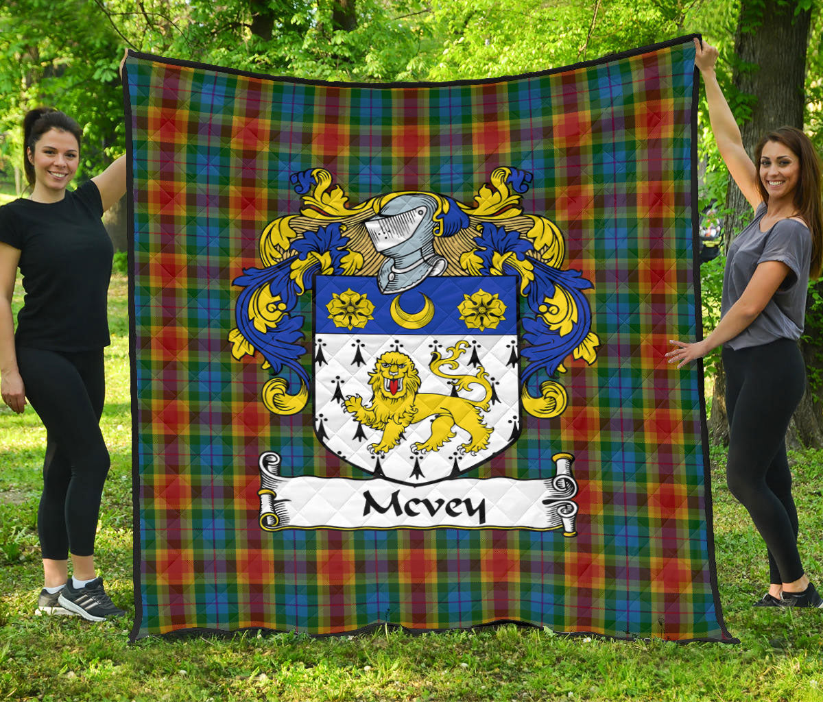 Mcvey Family Tartan Crest Quilt