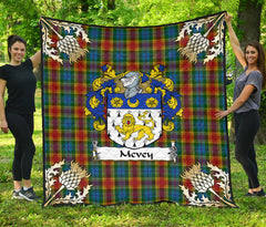 Mcvey Tartan Crest Premium Quilt - Gold Thistle Style