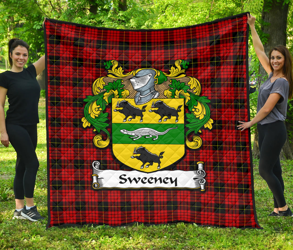 Sweeney Family Tartan Crest Quilt