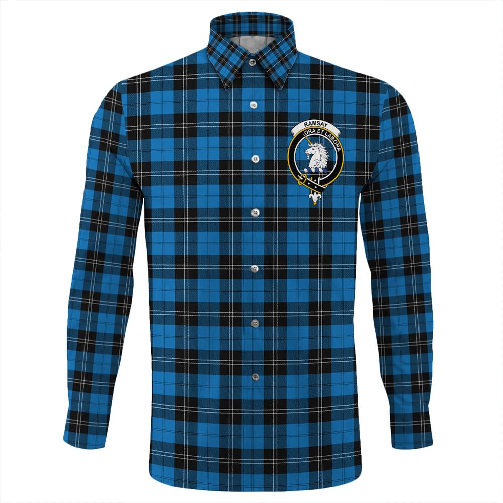 Ramsay Blue Ancient Tartan Long Sleeve Button Shirt