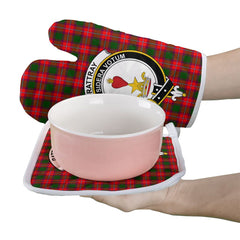 Rattray Modern Tartan Crest Oven Mitt And Pot Holder (2 Oven Mitts + 1 Pot Holder)