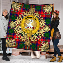 Riddell Tartan Crest Premium Quilt - Gold Thistle Style