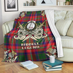 Riddell Tartan Gold Courage Symbol Blanket