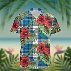 Roberton Tartan Hawaiian Shirt Hibiscus, Coconut, Parrot, Pineapple - Tropical Garden Shirt