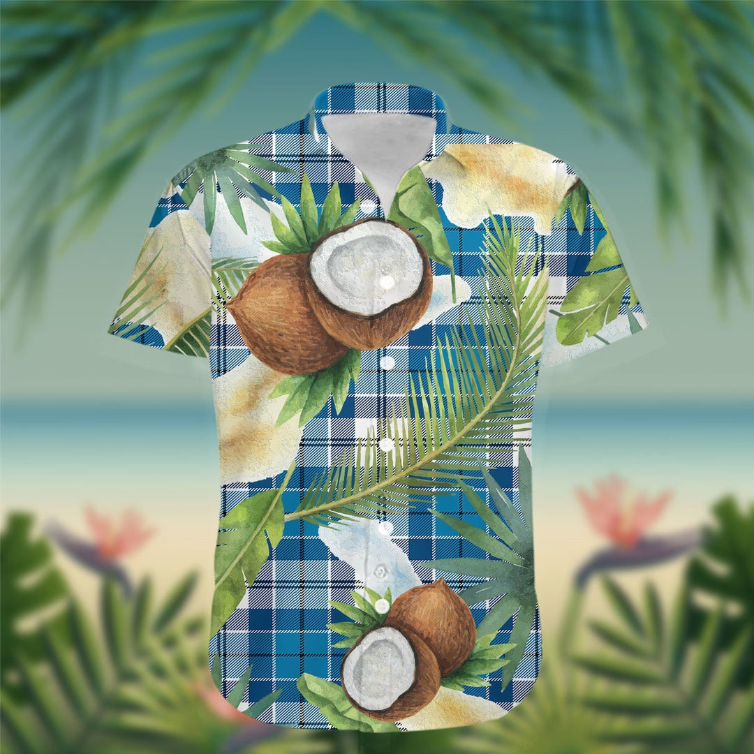 Roberton Tartan Hawaiian Shirt Hibiscus, Coconut, Parrot, Pineapple - Tropical Garden Shirt