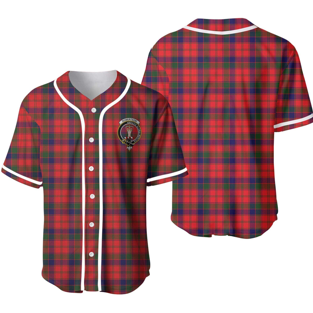 Robertson Tartan Unisex Baseball Jersey