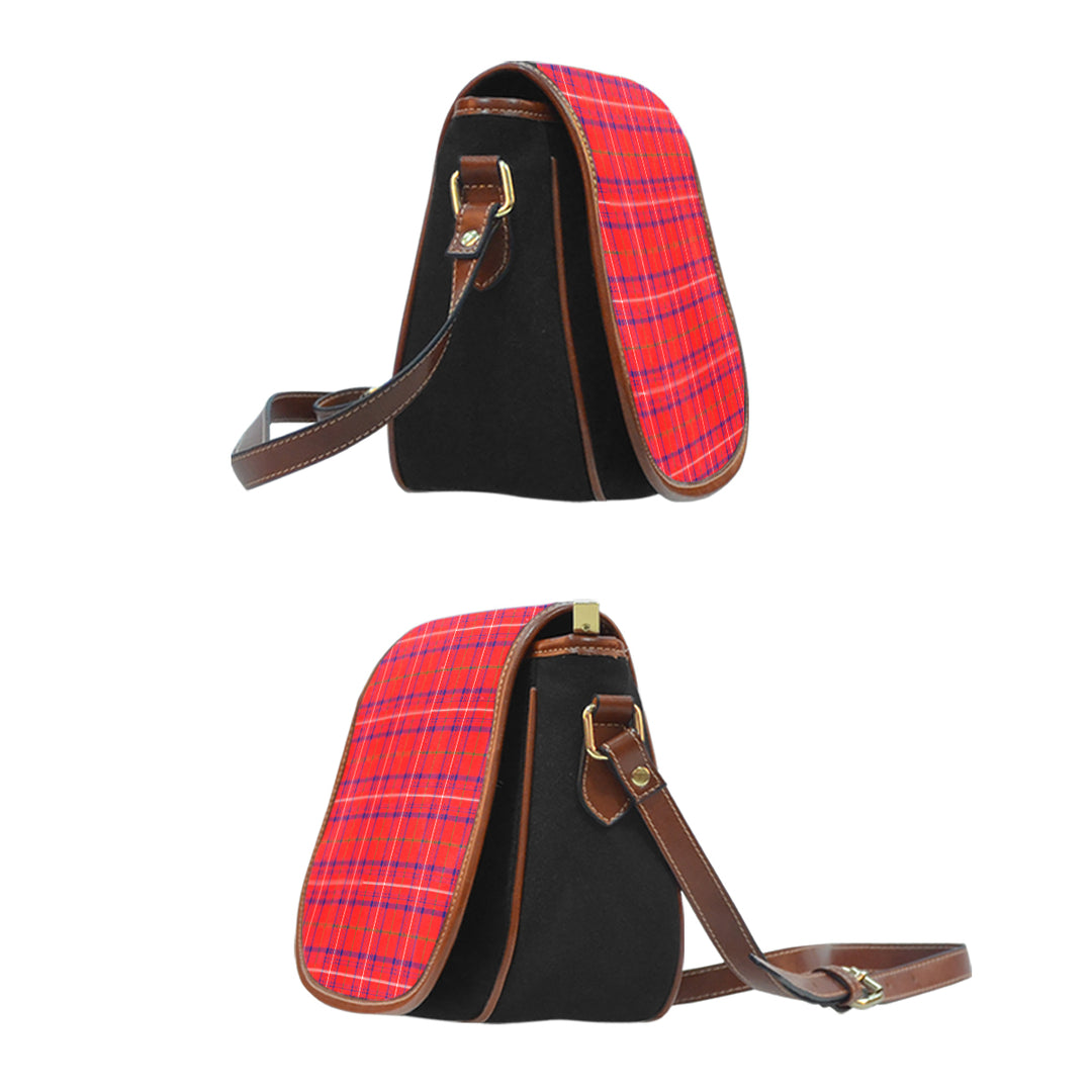 Rose Modern Tartan Saddle Handbags