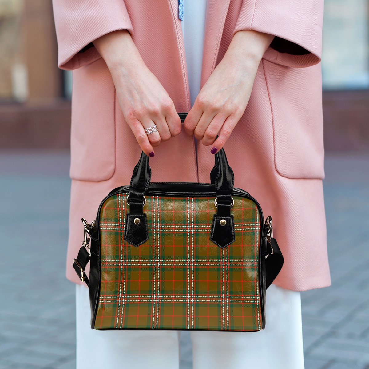 Scott Brown Modern Tartan Shoulder Handbags