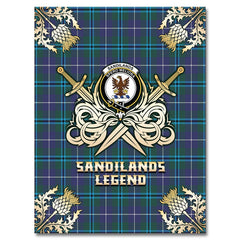 Sandilands Tartan Gold Courage Symbol Blanket