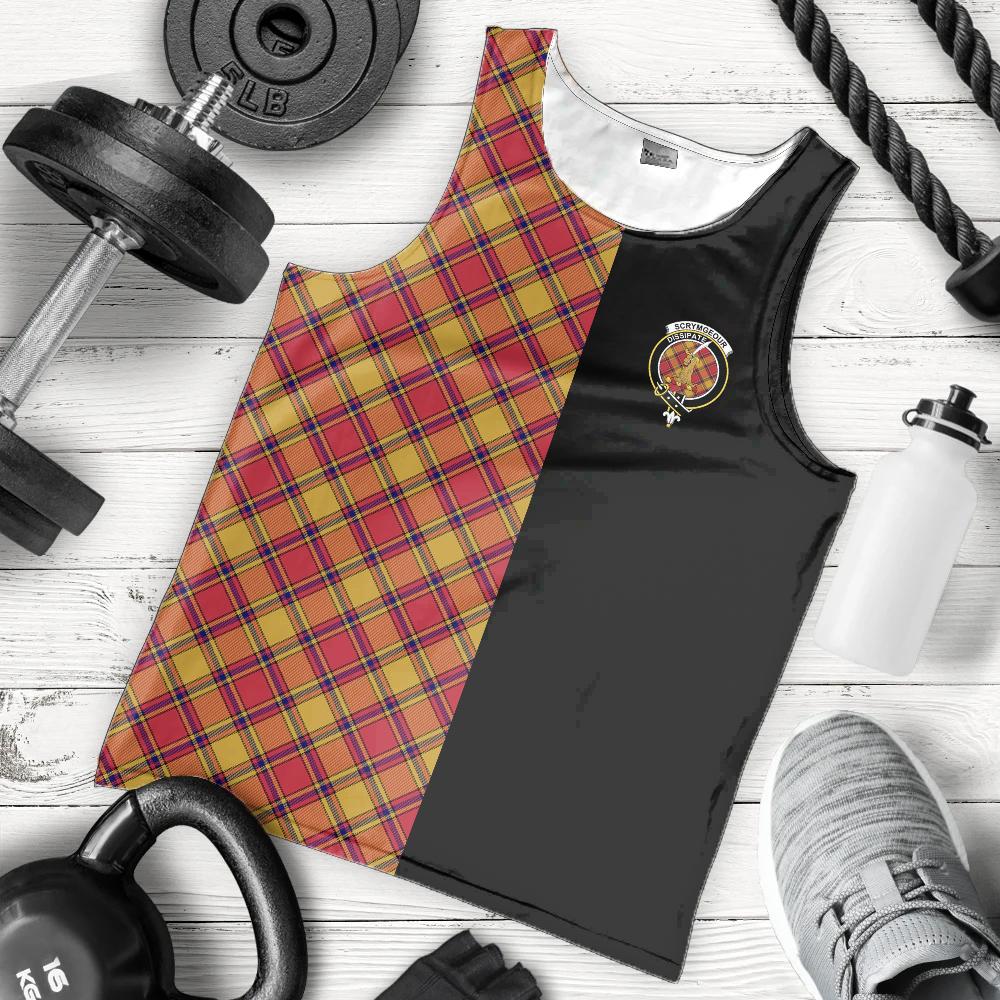 Scrymgeour Tartan Crest Men's Tank Top - Cross Style