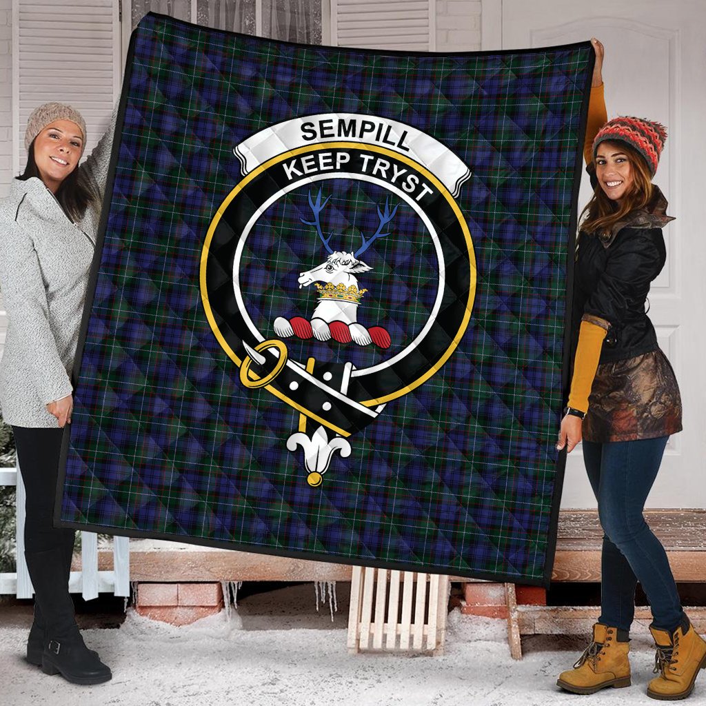 Sempill Tartan Crest Quilt