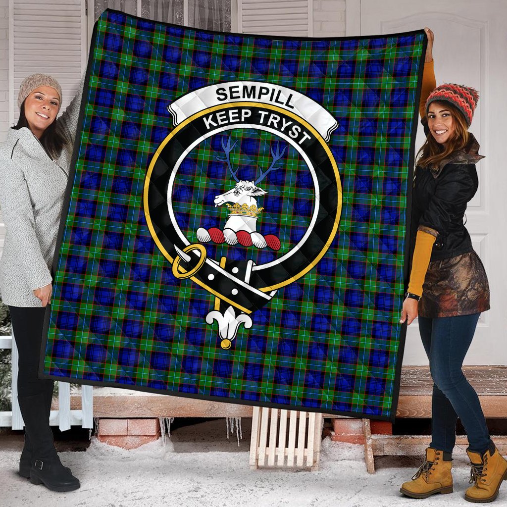 Sempill Modern Tartan Crest Quilt