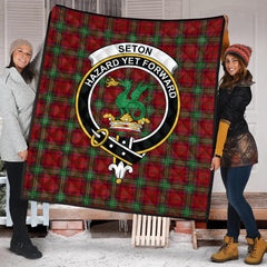 Seton Tartan Crest Quilt