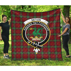 Seton Tartan Crest Quilt