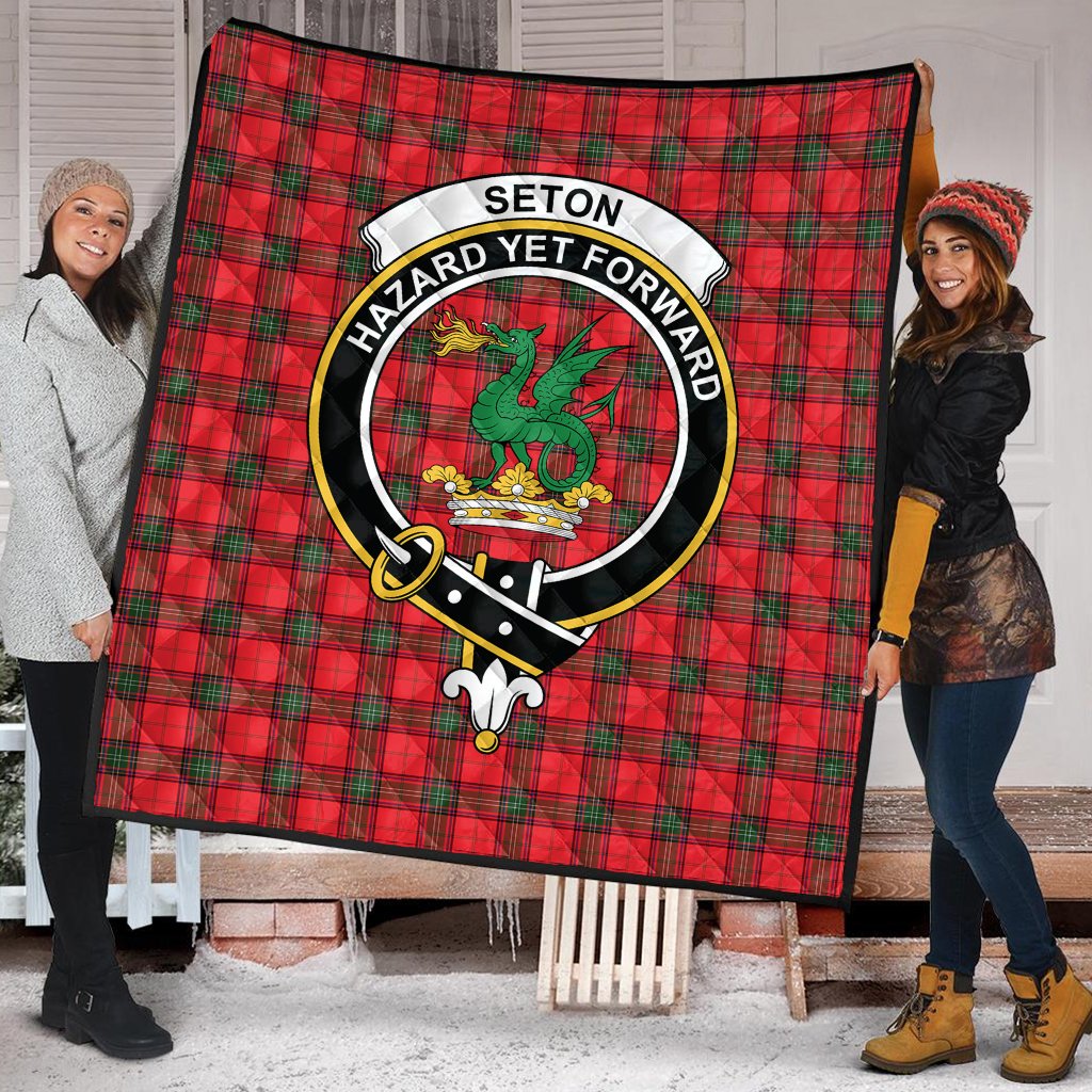 Seton Modern Tartan Crest Quilt